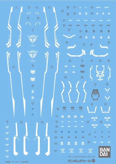 BANDAI HOBBY Gundam Decal 86 - Gundam00 Qan[t] - Kit Accessories