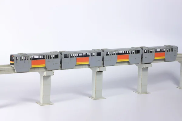 PLUM PMOA 1/150 Scale  Tama Intercity Monorail Series 1000 Paper kit（4cars） - Scale Kits