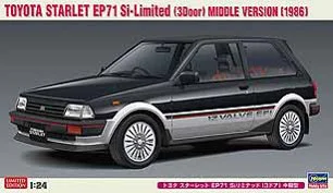 Hasegawa 1/24  TOYOTA STARLET EP71 Si-Limited (3Door) MIDDLE VERSION - Scale Kits