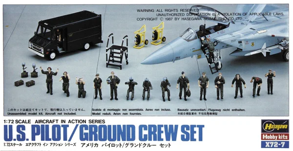 Hasegawa [X72-7] 1:72 U.S. PILOT / GROUND CREW SET - Scale Kits