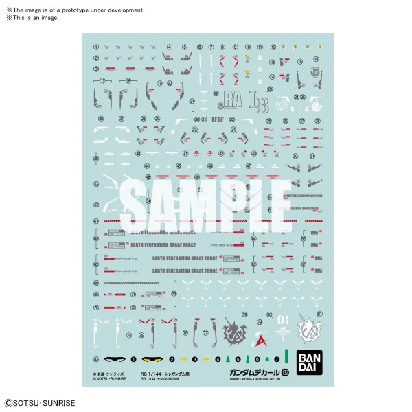 BANDAI HOBBY GUNDAM DECAL 132 RG 1/144 Hi-Nu GUNDAM - Mobile Suit Gundam: Char's Counterattack