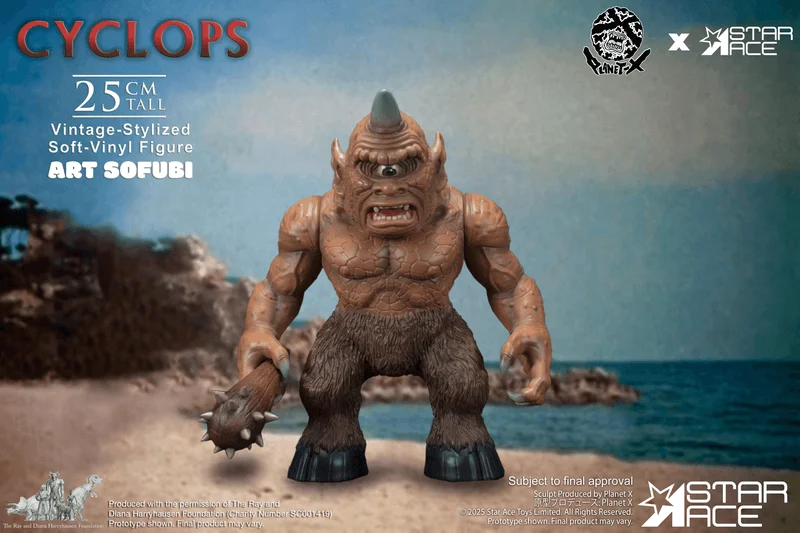 Star Ace Cyclops (Vintage-stylized Soft-vinyl Figure) - Ray Harryhausen Collection