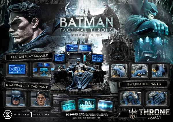 Prime 1 Studio Throne Legacy Batman (Comics) Batman Tactical Throne "Design by Gabriele Dell'Otto" Ultimate Bonus Version - DC Comics