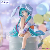 FuRyu Hatsune Miku Noodle Stopper Figure -Rabbit Ear Hood Pajama Blue Color ver.- - Hatsune Miku - photo 4