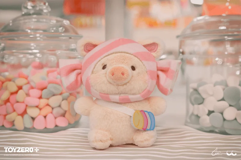 TOYZEROPLUS LuLu the Piggy Candy House - Candy Lu Plush Keychain - LuLu The Piggy