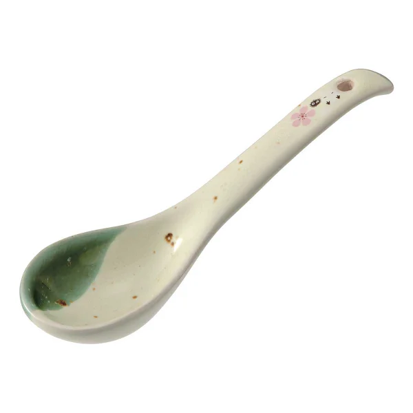 Skater Totoro Traditional Japanese Dish Series - Soup Spoon (Sakura/Cherry Blossom) - Studio Ghibli