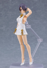 figma Female Body (Mika) with Mini Skirt Chinese Dress Outfit (White) 3
