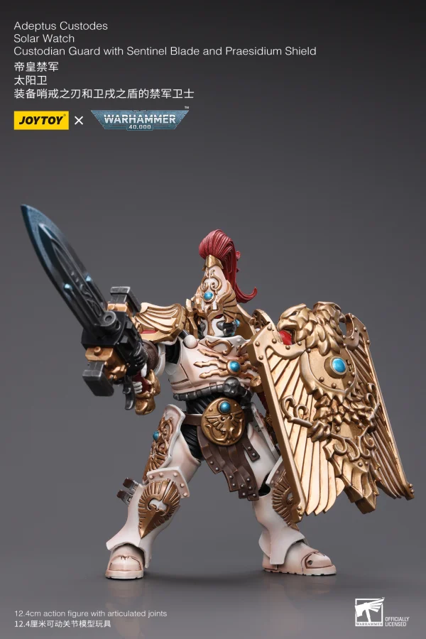 JOYTOY Adeptus Custodes Solar Watch Custodian Guard with Sentinel Blade and Praesidium Shield - Warhammer 40K