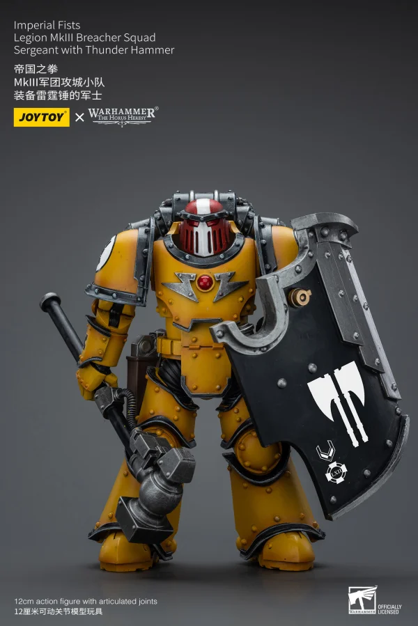 JOYTOY Imperial Fists Legion MkIII Breacher Squad Sergeant with Thunder Hammer - Warhammer 40K