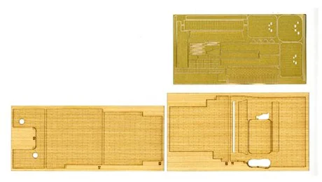 Fujimi [1/350-No11 EX-2] 1/350 Wood Deck Seal for IJN Aircraft Carrier Kaga (w/Ship Name Plate) - Kit Accessories