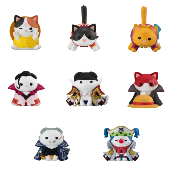 MegaHouse MEGA CAT PROJECT ONE PIECE Nyan Piece Nyan! Ver. Luffy＆Paramount War of Marineford (1pc / 8pc per box) - ONE PIECE