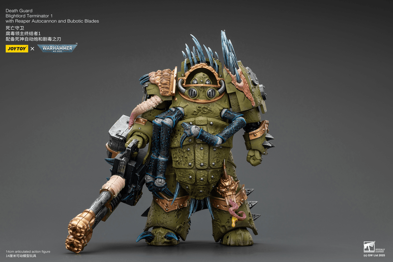 Death Guard Blightlord Terminator 1 with Reaper Autocannon and Bubotic Blades