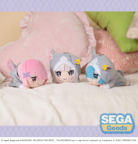 NESOBERI (Lay-Down) "Re:ZERO -Starting Life in Another World-" MP Plush "Emilia & Ram & Rem" -The Great Spirit Pack-(re-run) 5