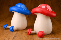 Soft Vinyl Walking Mushroom (Red) 7