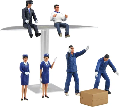 Fujimi [GT-34] 1/32 Bus Guide & Bus Driver / Track Driver & Worker Figure Set (1/32) - Kit Accessories