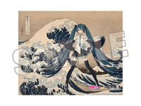 Hatsune Miku x Katsushika Hokusai iXima Canvas Art The Great Wave off Kanagawa 1