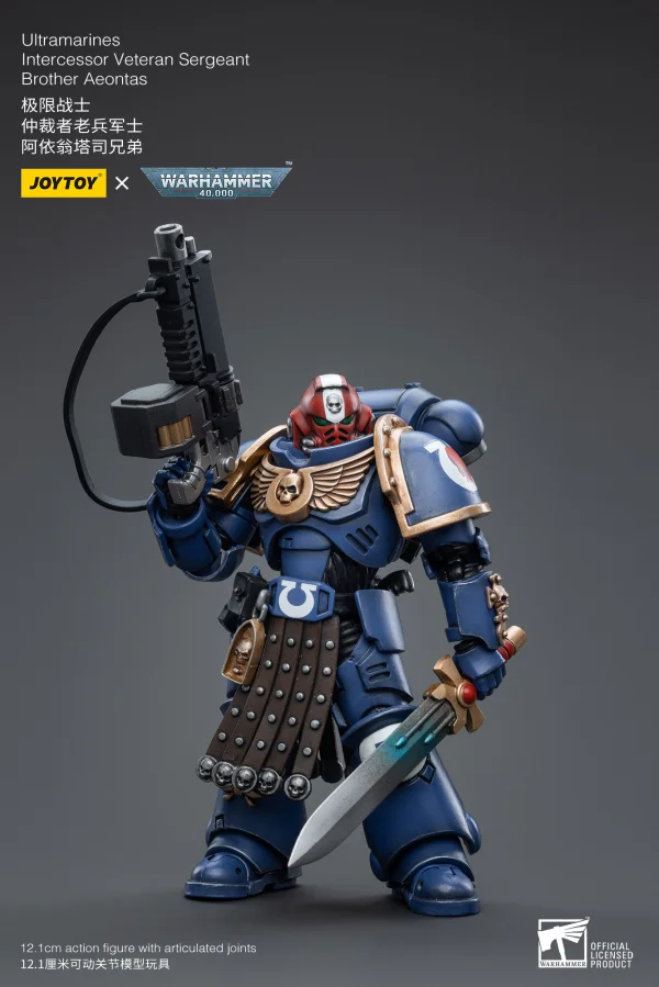 JOYTOY Ultramarines Intercessor Veteran Sergeant Brother Aeontas - Warhammer 40K