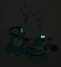 Gal & Dino Glow-in-the-Dark Acrylic Keychain Rhythmic Gymnastics 4
