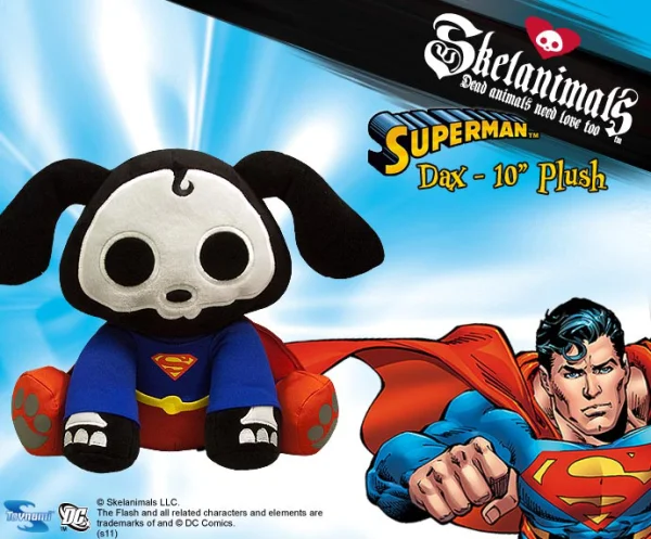 Toynami Skelanimals DC Plush 10 Inch - Superman Dax - DC Comics