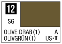 Mr Color Spray - S12 Olive Drab 1 (Semi-Gloss/Aircraft) 1