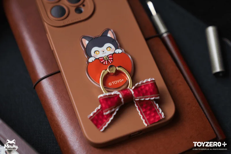 TOYZEROPLUS Moffy's - Mewky Phone Ring Holder - Black Cat - Mewky
