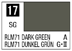 Mr. Color 17 - RLM71 Dark Green (Semi-Gloss/Aircraft)