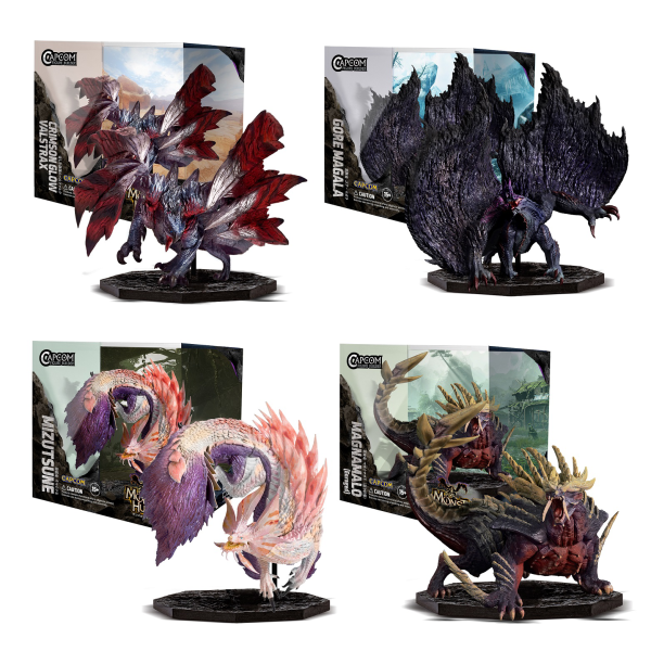 CAPCOM FIGURE BUILDER CUBE MONSTER HUNTER 4pces Box (Gore Magala/Crimson Glow Valstrax/Magnamalo (Enraged)/Mizutsune) (Box)