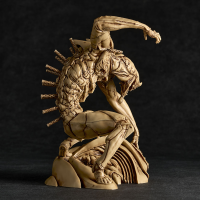 SCULPTURE WORKS Evangelion Unit 2 Beast Transformation  2nd Form The Beast Geofront Blood Battle Beige Color Ver. 4