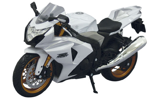 1/12 TOYABI DIECAST MOTORCYCLE: 1/12 SUZUKI GSX R1000 (WHITE)