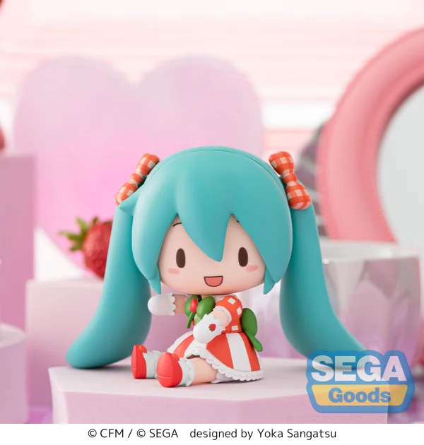 SEGA fuwa petit Hatsune Miku x Love and Berry Dress Up and Dance! Chibi Figure Lovely Strawberry - Hatsune Miku