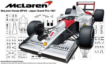 Fujimi [GP-25] 1/20 McLaren Honda MP4/6 (Japan GP/San Marino GP/Brazil GP) - Scale Kits