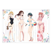 Rent-A-Girlfriend Swimsuit and Girlfriend A3-Sized Clear Poster Swimsuit and Girlfriend 1