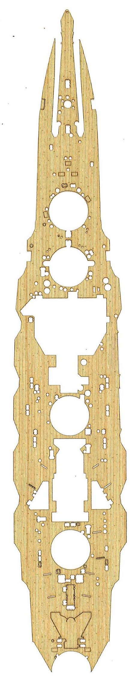 [TOKU-67 EX-102] 1/700 Wood Deck Seal for IJN Battleship Fuso (w/Ship Name Plate)