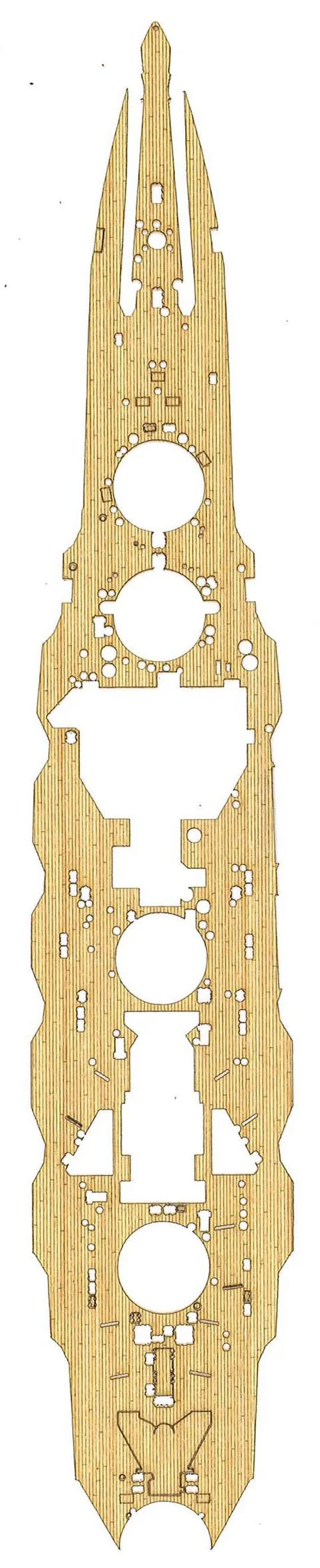 Fujimi [TOKU-67 EX-102] 1/700 Wood Deck Seal for IJN Battleship Fuso (w/Ship Name Plate) - Kit Accessories