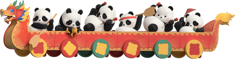 Panda Roll Dragon Boat Racing