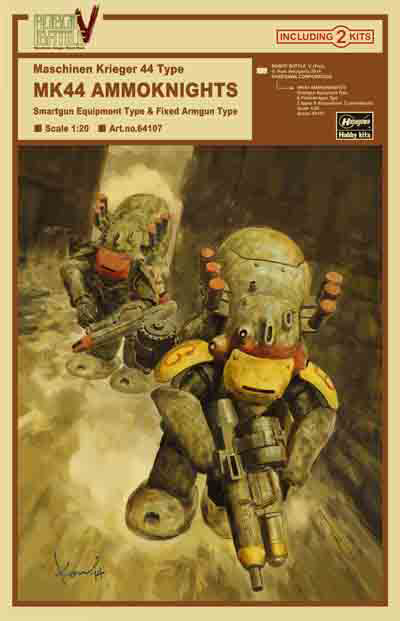 1/20  ROBOT BATTLE V(Five) Maschinen Krieger 44 Type MK44 AMMOKNIGHTS (Smartgun Equipment Type & Fixed Armgun Type)