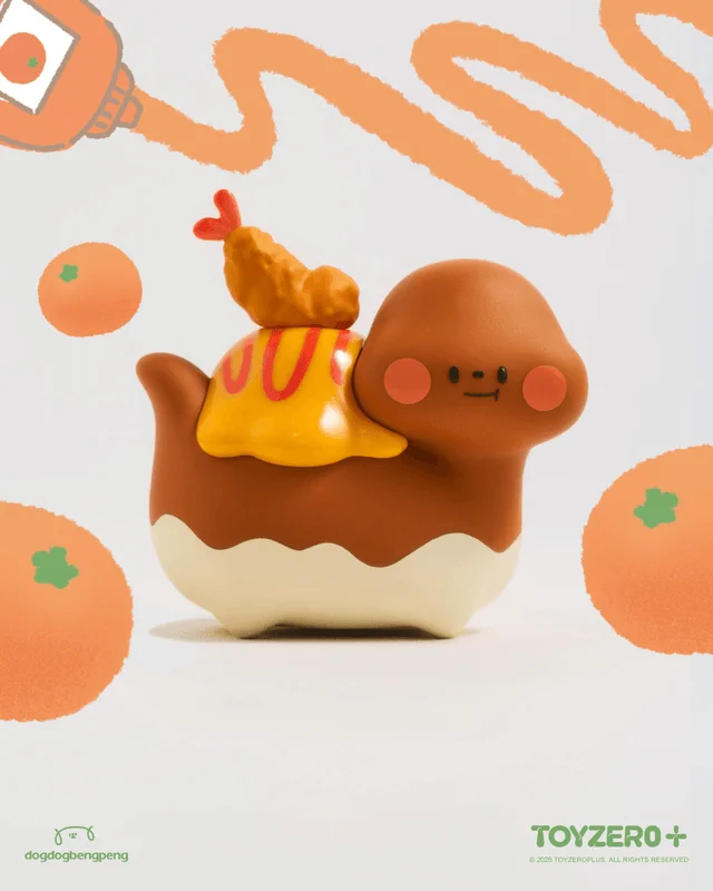 TOYZEROPLUS Foodie Dinosaur - Mini Fuji Fried Shrimp Curry Rice - dogdogbengpeng