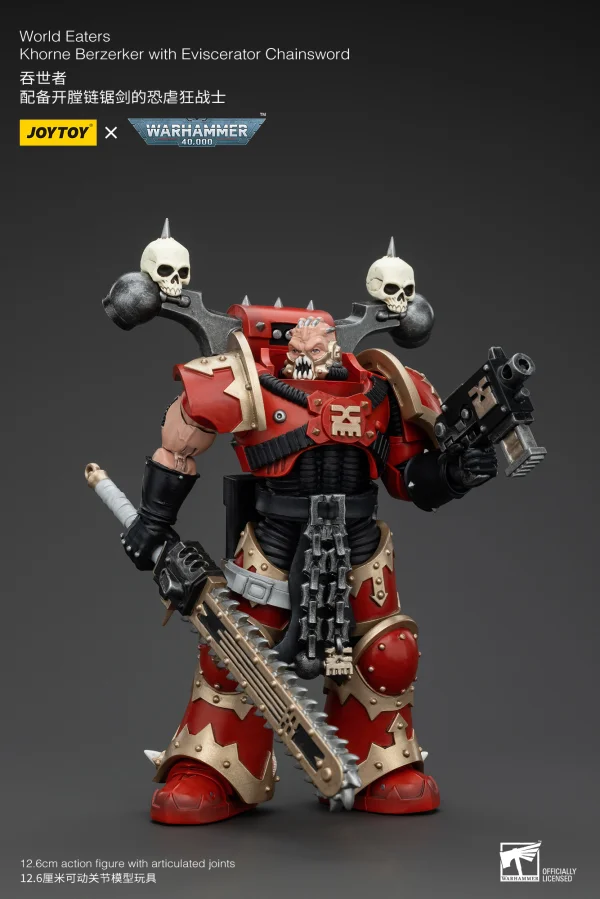 JOYTOY World Eaters Khorne Berzerker with Eviscerator Chainsword - Warhammer 40K