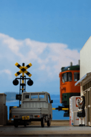 1/80 Scale Paper kit Town Corner Accessory Series kei truck(white/silver/pale green) 6