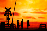 Railway Crossing（Red×White) 4