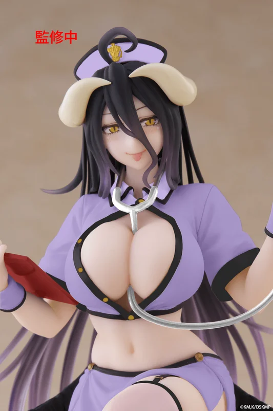 TAITO Overlord Desktop Cute Figure - Albedo (Nurse Ver.) Renewal - Overlord
