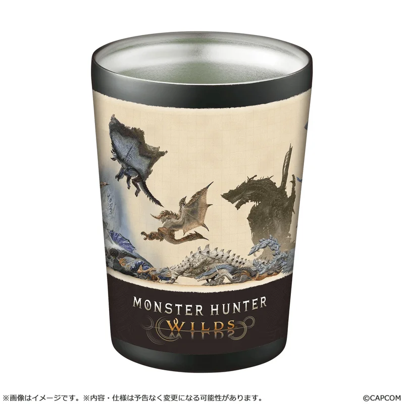 CAPCOM Monster Hunter Wilds Monster Size Comparison Stainless steel tumbler - MONSTER HUNTER WILDS