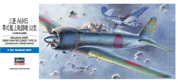 Hasegawa [D22] 1:72 MITSUBISHI A6M5 ZERO FIGHTER TYPE 52 (ZEKE) - Scale Kits