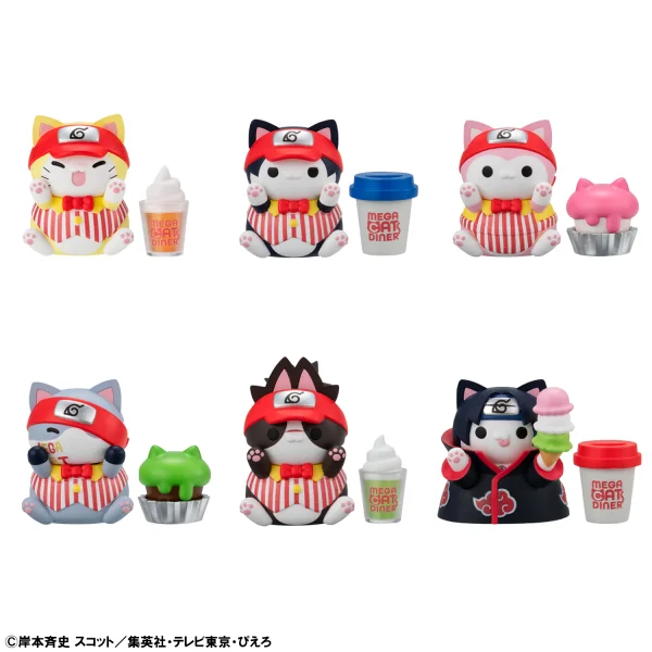 MegaHouse MEGA CAT PROJECT NARUTO Nyaruto! MEGACAT DINER (6pc per box) - NARUTO