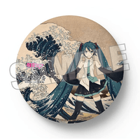 Hatsune Miku x Katsushika Hokusai iXima Large Pinback Button Fine Wind, Clear Morning 2