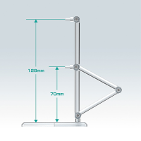 The Simple Stand x3 (for Figures & Models) Hex Type 6