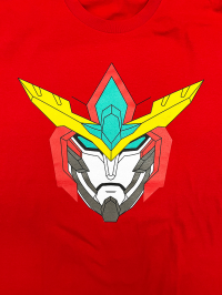 (L) Bang Brave Face Logo Long T-Shirt Red 4