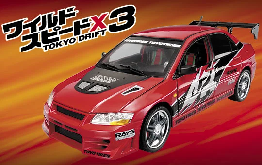 Aoshima DIECAST MINIATURE CAR: 1/18 FAST&amp;FURIOUS 3 LANCER EVOLUTION VII - Scale Figures