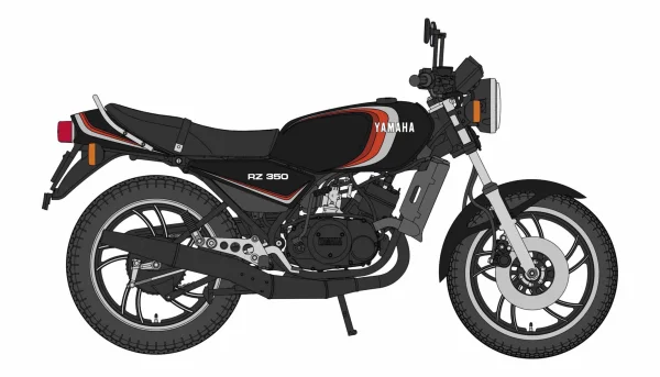 Hasegawa 1/12  Yamaha RZ350 (4U0) (1982) "BLACK COLOR" - Scale Kits