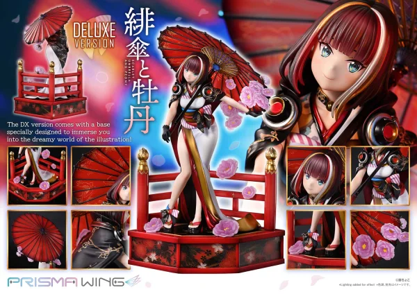 Prime 1 Studio PRISMA WING fuzichoco original Illustration Scarlet Umbrella and Peony Deluxe Version 1/7 Scale Pre-Painted Figure - Scale Figures